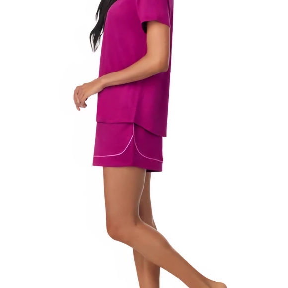 BNWT Carole Hochman US XXL Pink Magenta 3 Piece Crepe Knit PJ Set Comfy Chic - Picture 8 of 11